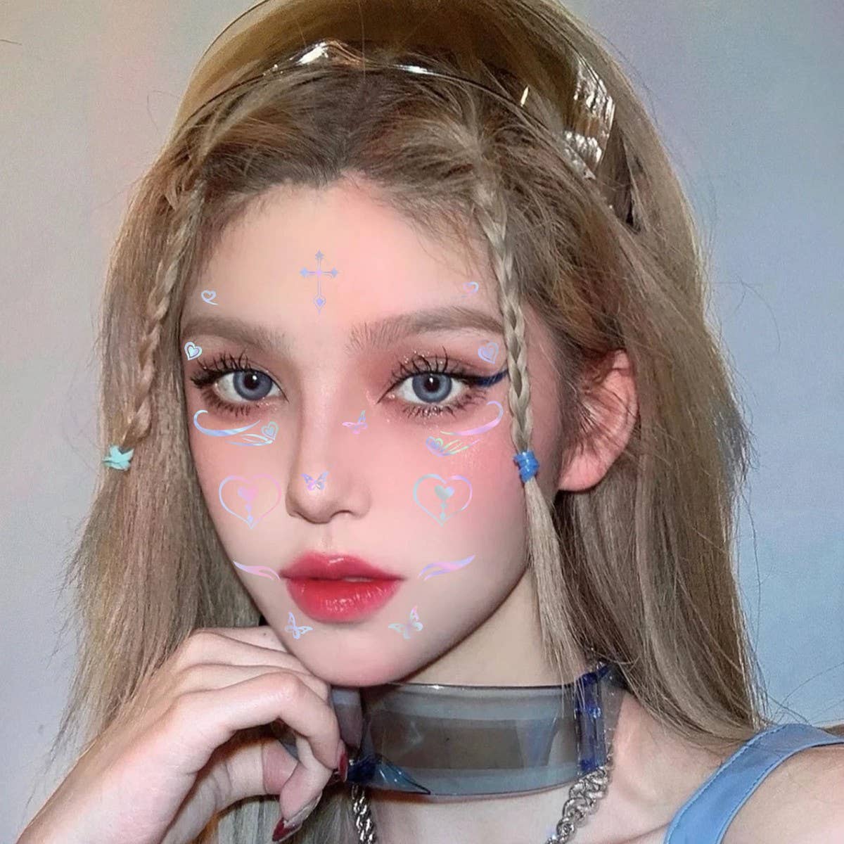 Holographic Eyeliner Tattoo Stickers for Raves