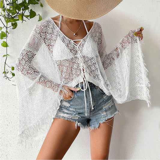 VERSATILE SEXY FRINGE BEACH SWIMSUIT COVER-UP