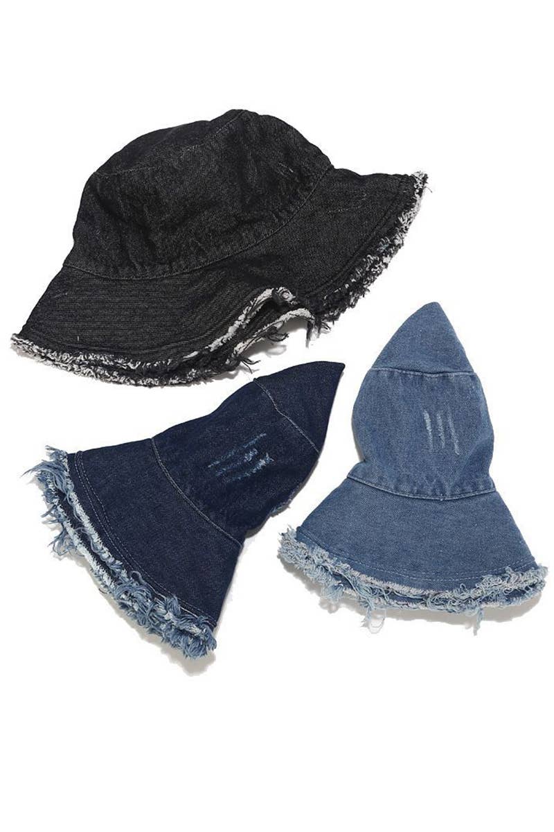 VINTAGE DENIM CASUAL BUCKET HAT_CWAH0409