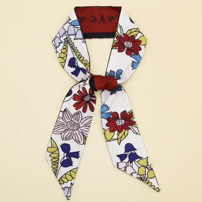 FLORAL PRINT TWILLY HEAD SCARF