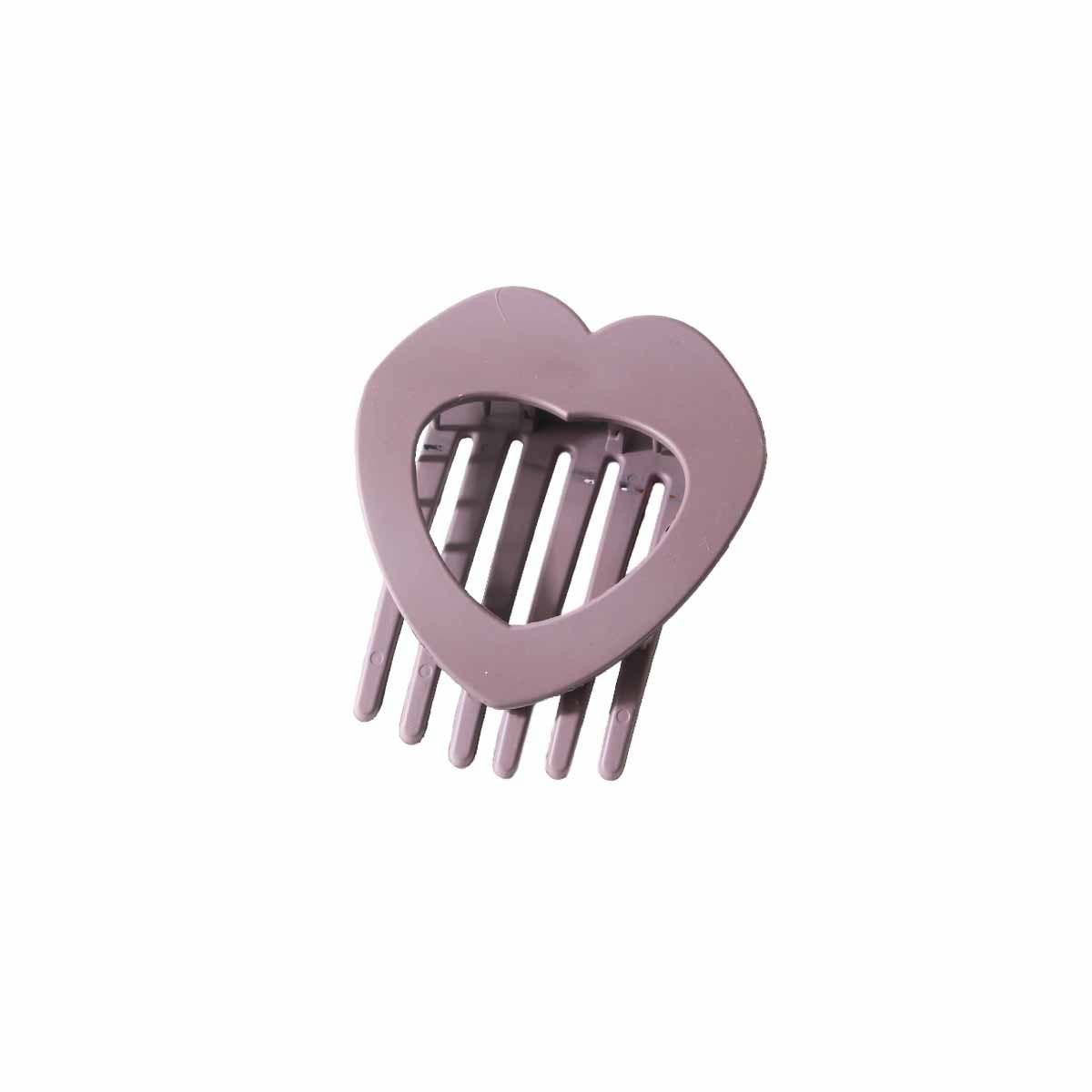 CWAHA07446_FLAT HEART HAIR CLAW CLIP STRONG GRIP FOR WOMEN
