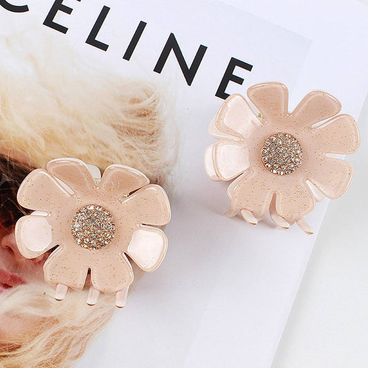 FASHION GOLD POWDER ACETATE FLOWER CLIP SHARK CLIP_CWAHA4259