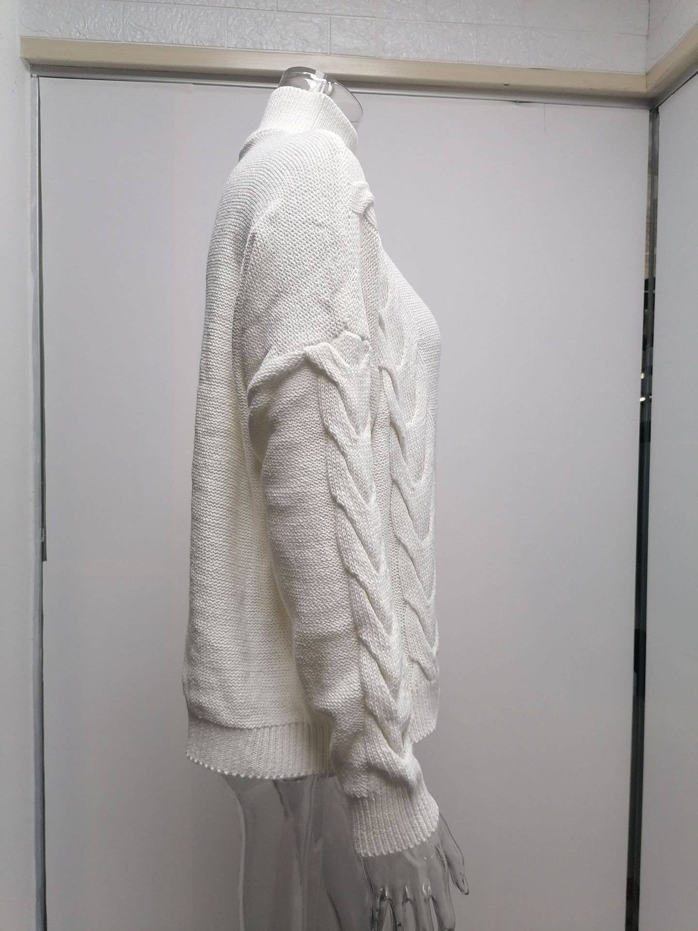 SOLID COLOR TURTLENECK LONG-SLEEVED SWEATER