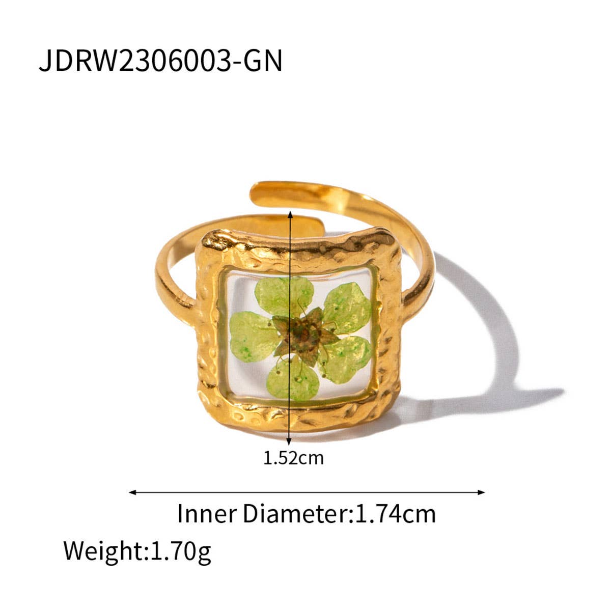 IMMORTAL FLOWER STAINLESS STEEL RINGS FOR WOMEN