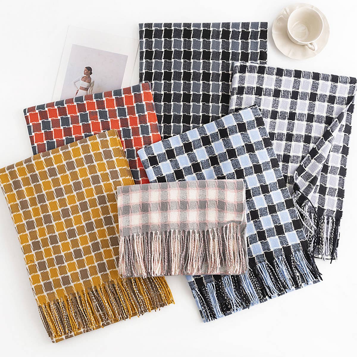 FASHIONABLE BRITISH PLAID SCARF_CWASC1012