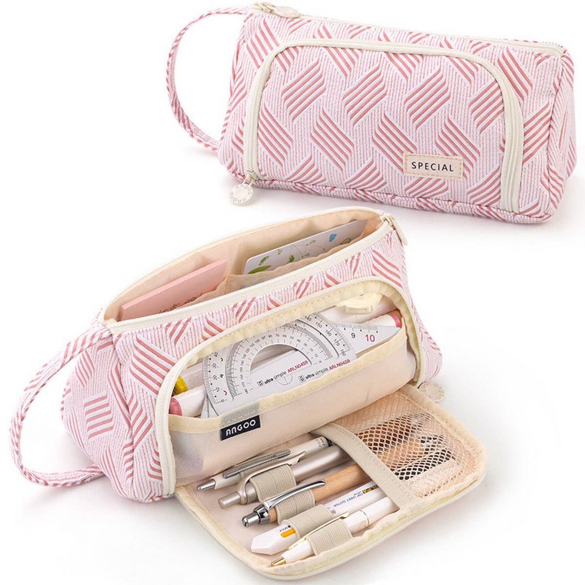 SIMPLE LARGE CAPACITY WINDOW PENCIL CASE_CWMM1982