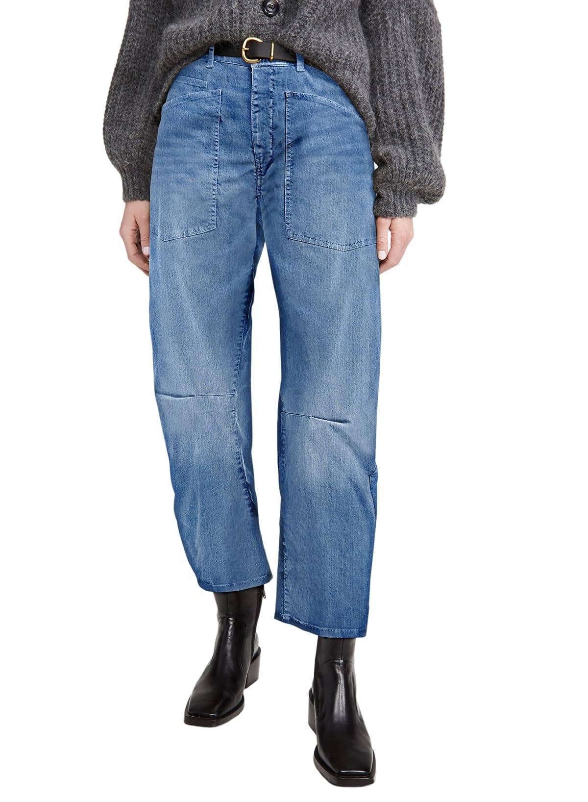 VINTAGE CARGO WASH HIGH-WAISTED JEANS