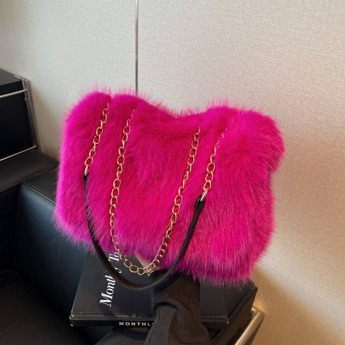 WINTER LEISURE SHOULDER BAG MESSENGER PLUSH BAG_CWAB4014