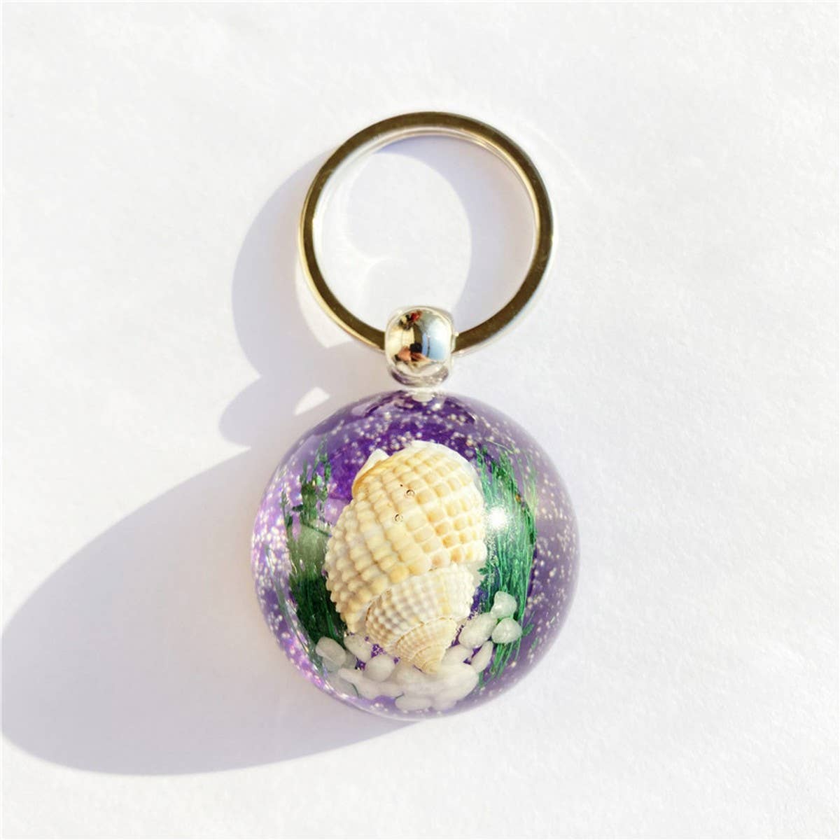 NEW CREATIVE CONCH CAR KEYCHAIN PENDANT