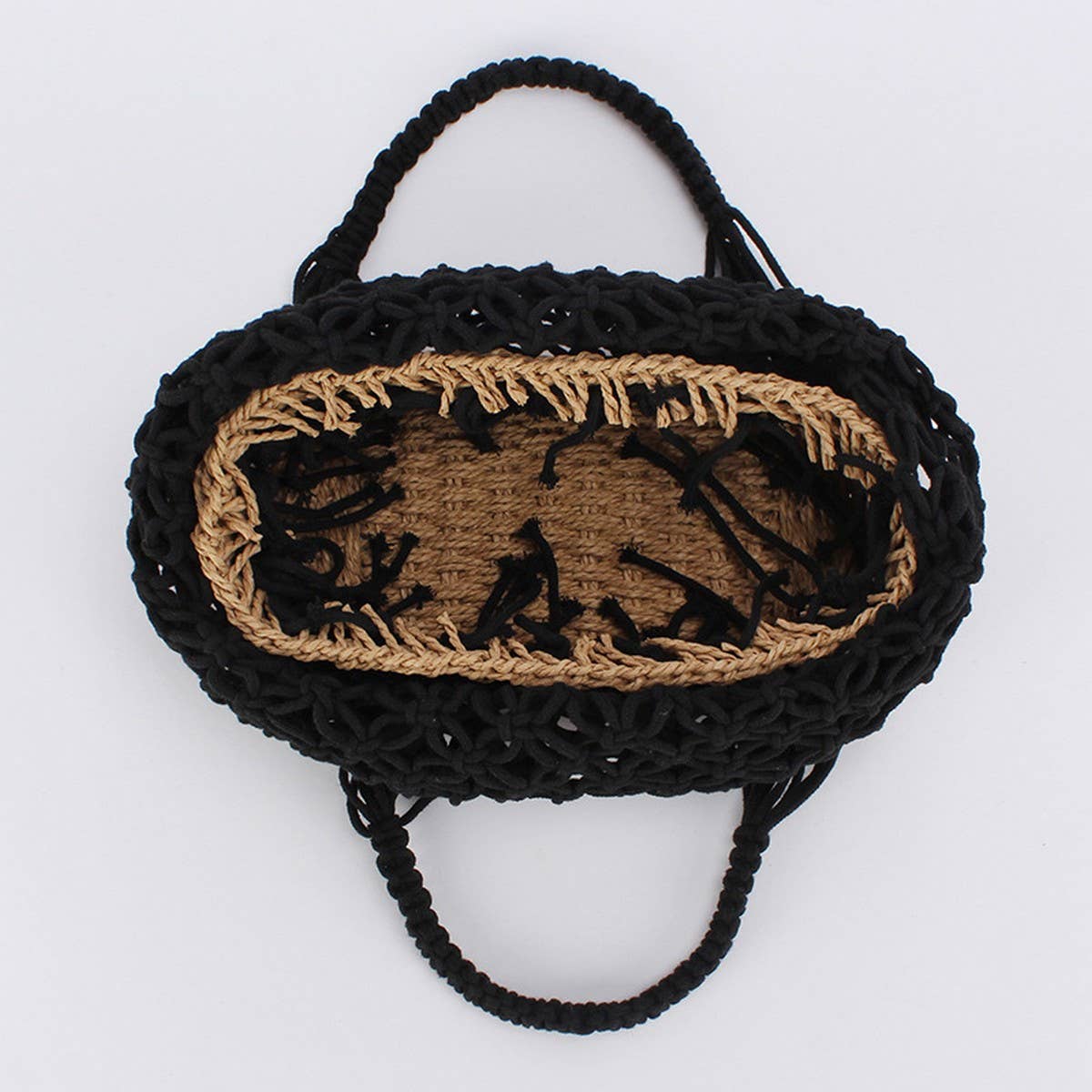 TASSEL HOLLOW COTTON ROPE HAND-WOVEN BAG_CWAB4690