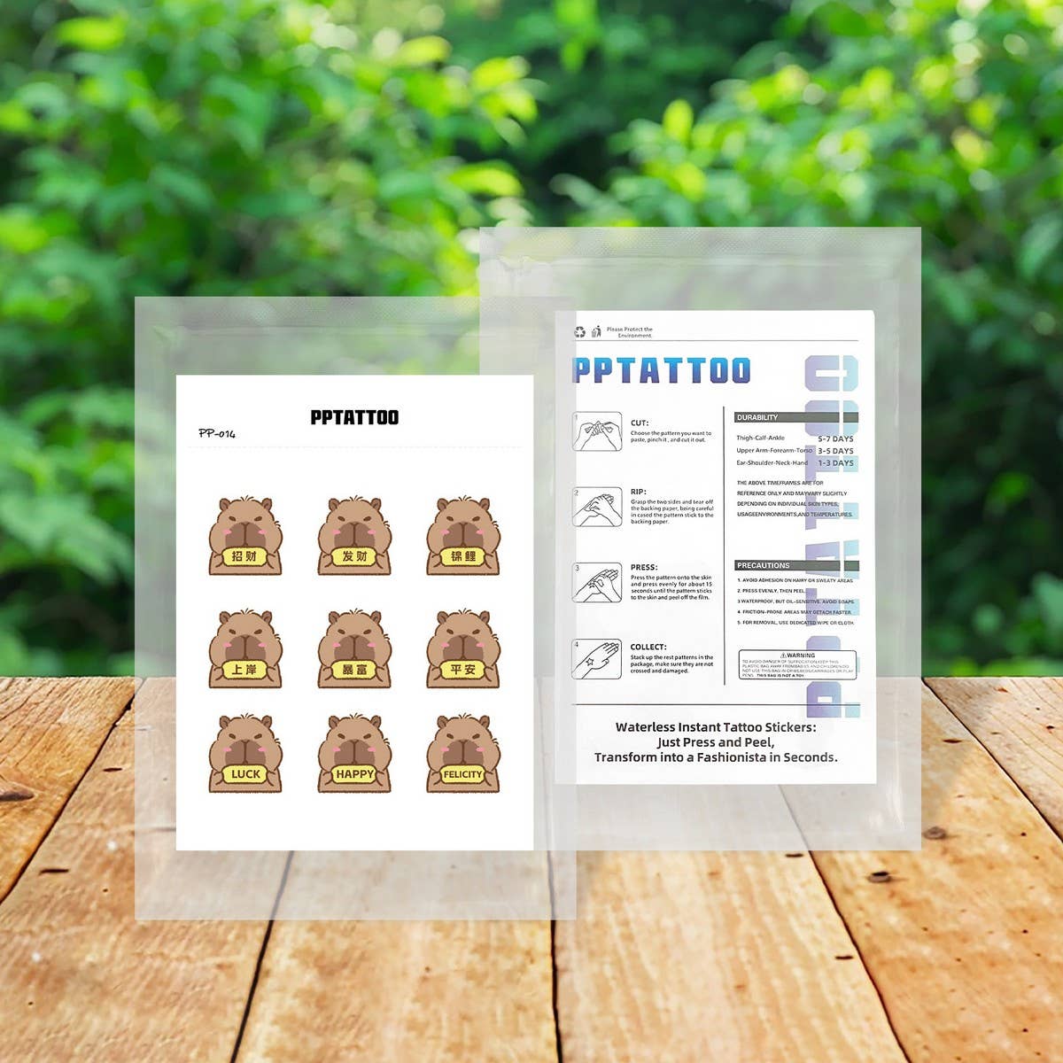 Cute Doodle Tattoo Stickers Colorful Firework Set