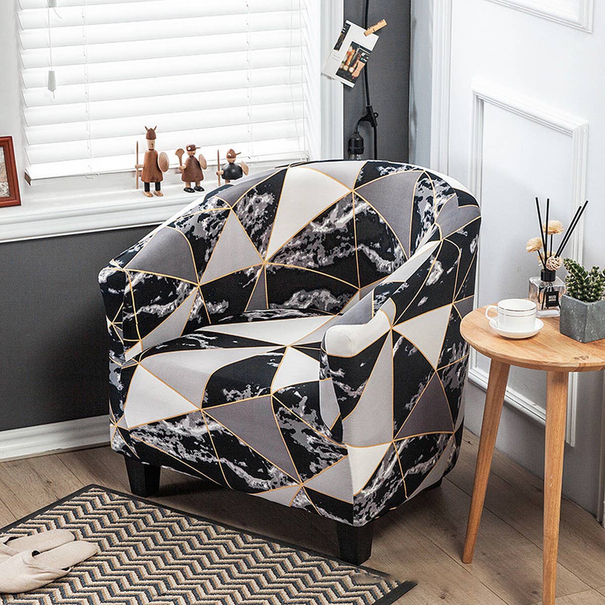 Single Sofa Chair Cover, Small Round Fit_CWMM8319