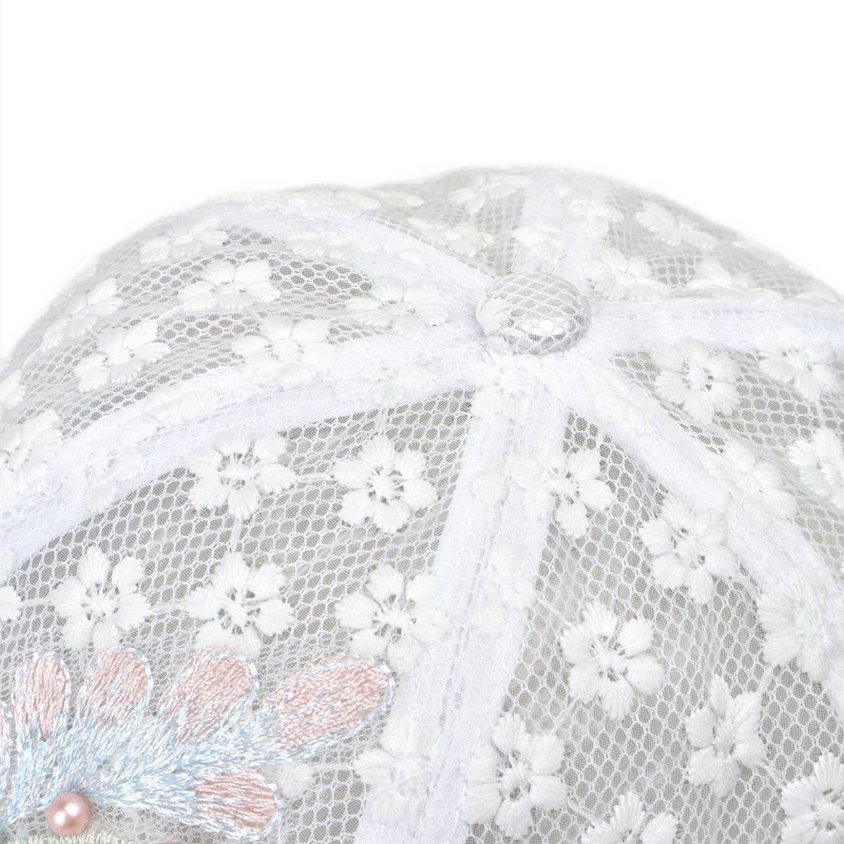 Summer Lace Floral Mesh Baseball Cap CWAH1533