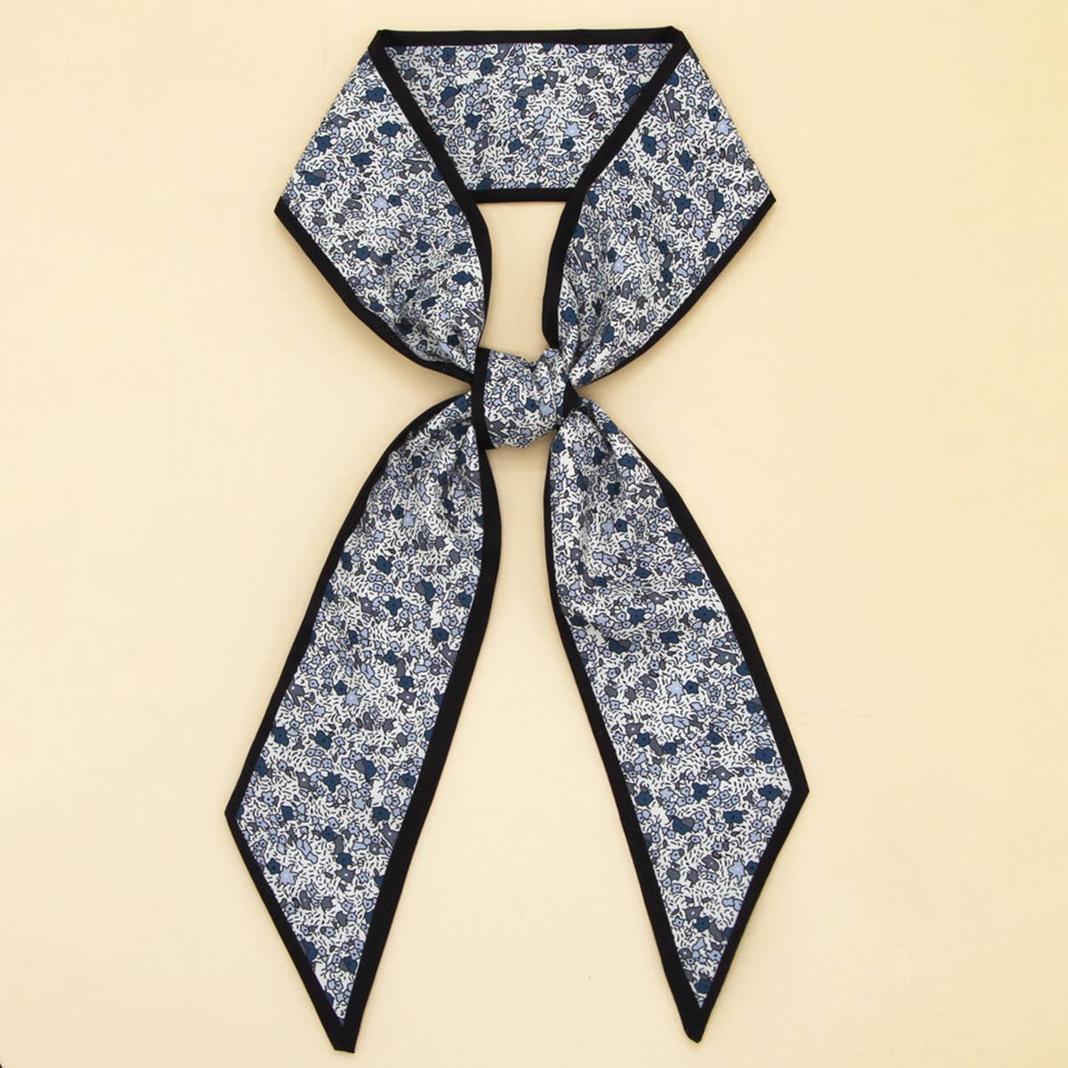 Floral Letter Skinny Twilly Scarf for Hair & Bag