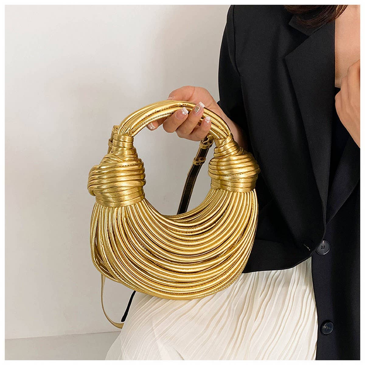 STYLISH BRAIDED DOUBLE KNOT BAG_CWAB1910