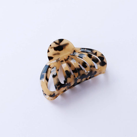 Pumpkin Hair Claw, 8.8cm Large Retro French Clip_CWAHA2610