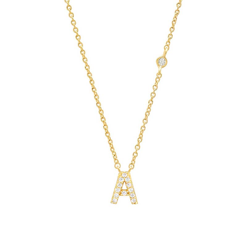 26-letter diamond-encrusted pearl necklace