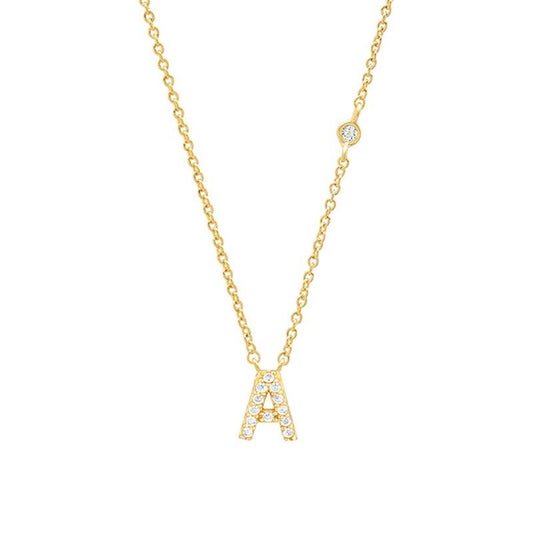 26-letter diamond-encrusted pearl necklace