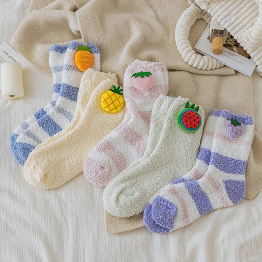 WOMEN NEW STYLE FRUIT WARM SOCKS