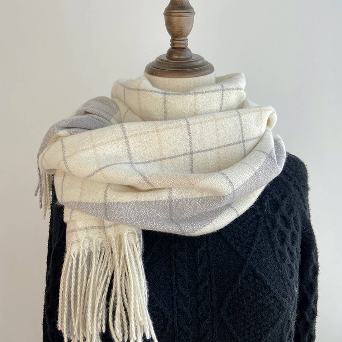 Plaid Scarf Shawl ??Classic Tartan Winter Wrap_CWASC1455