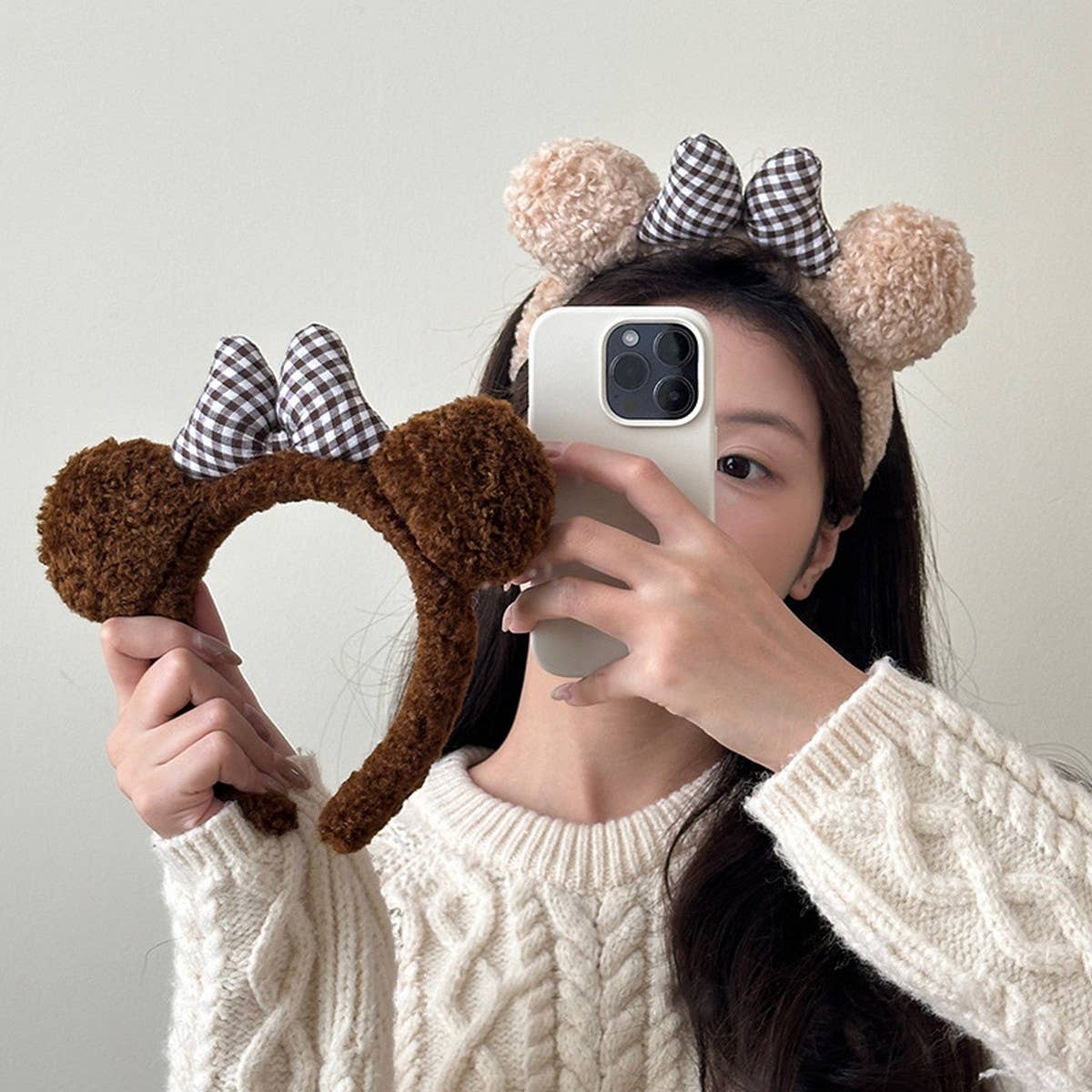 CUTE BOW PLUSH HEADBAND HAIRBAND HEADDRESS