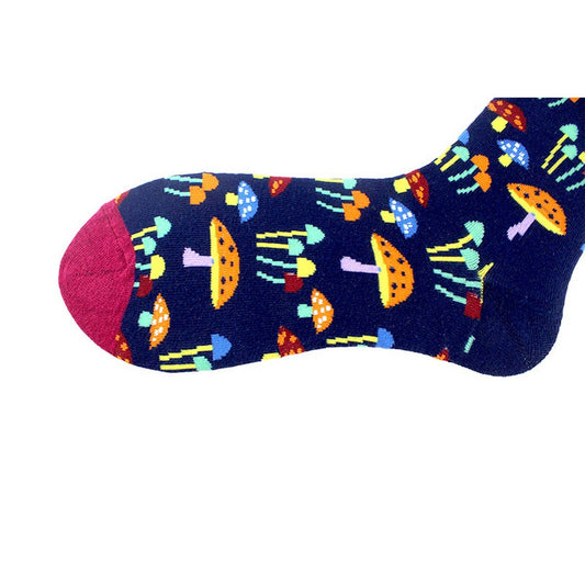 FUN CARTOON PRINTED MID-TUBE SOCKS CREW SOCKS_CWAH1118