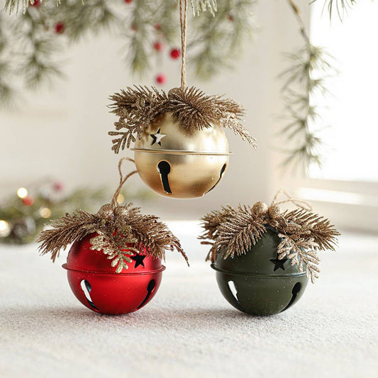 Iron Glitter Bell Pick Christmas Tree Decoration
