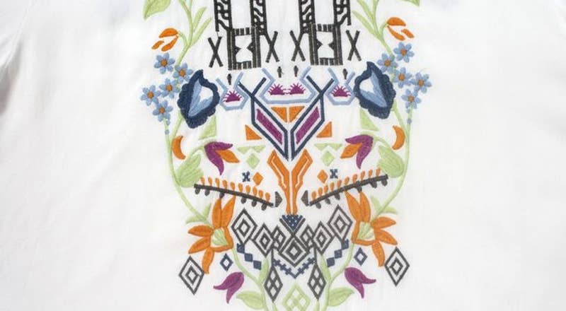 EMBROIDERED TOP LONG SLEEVE SHIRT