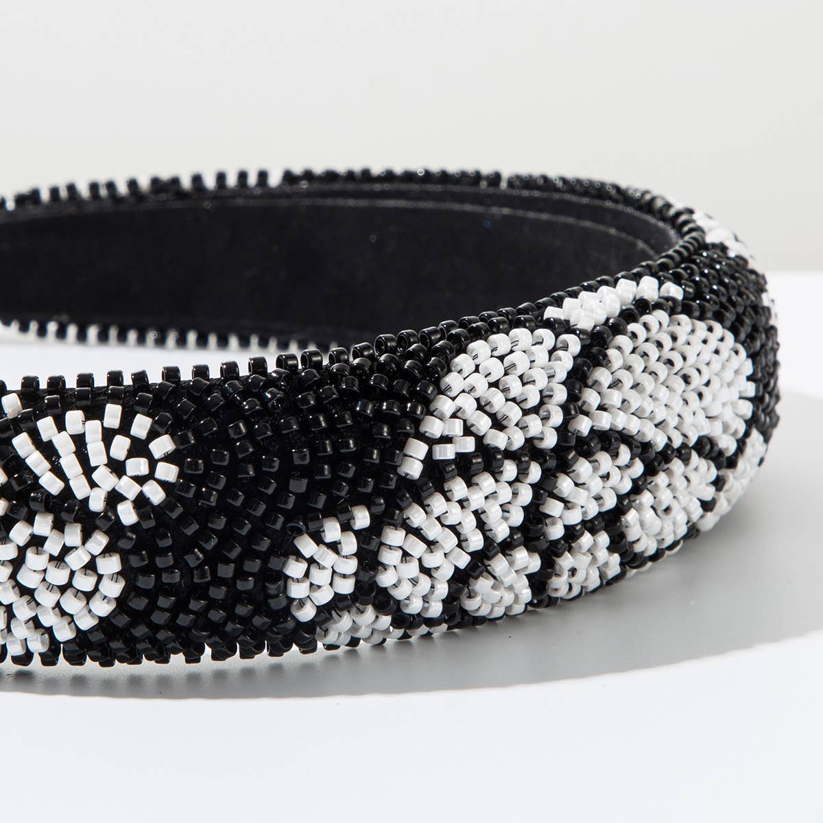 HAND-SEWN RICE BEAD FLOWER HEADBAND