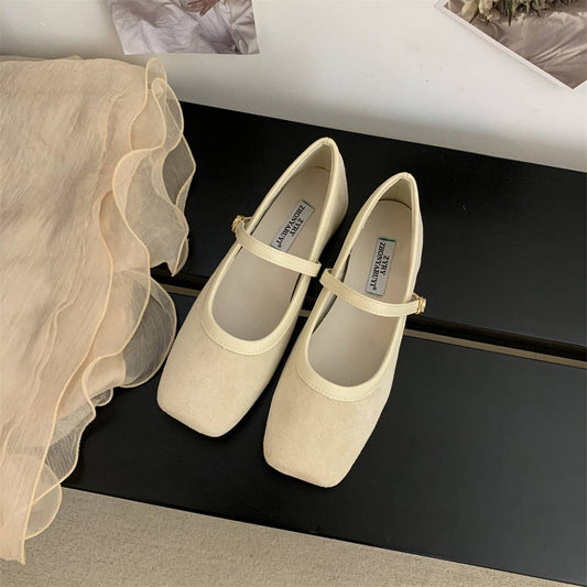 Retro Suede Mary Janes with Low Block Heels_CWSHF0169