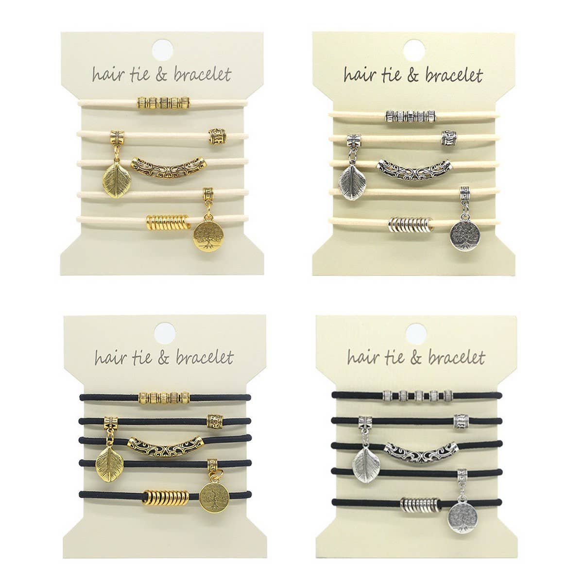 TREE OF LIFE SILVER BRACELET HAIR SCRUNCHIES