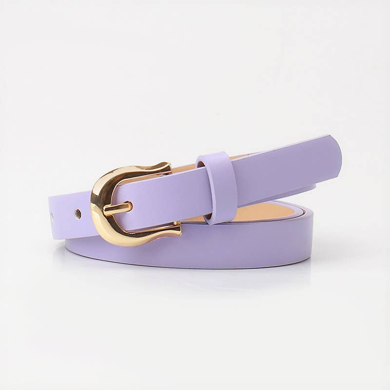 Versatile pink-button flat belt for commuting