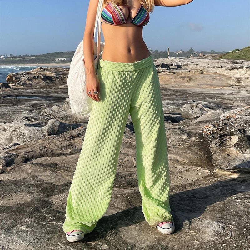 HIGH-WAISTED BAGGY BUBBLE STREET STYLE SLACKS