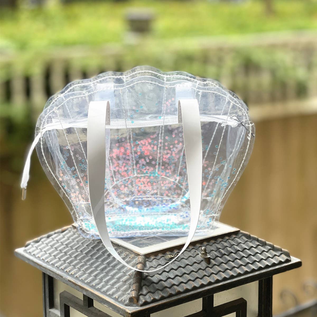 TRANSPARENT WATERPROOF SHELL BEACH BAG STORAGE BAG_CWAB1919