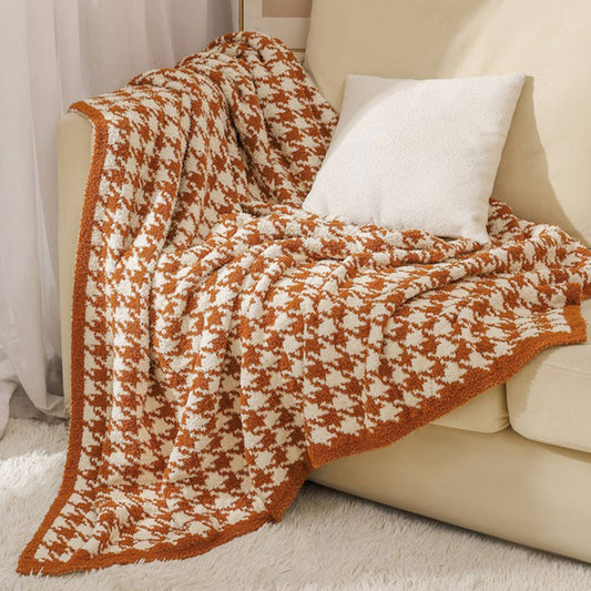 ZEBRA PRINT, HOUNDSTOOTH COZY THROW BLANKETS_CWMM0210