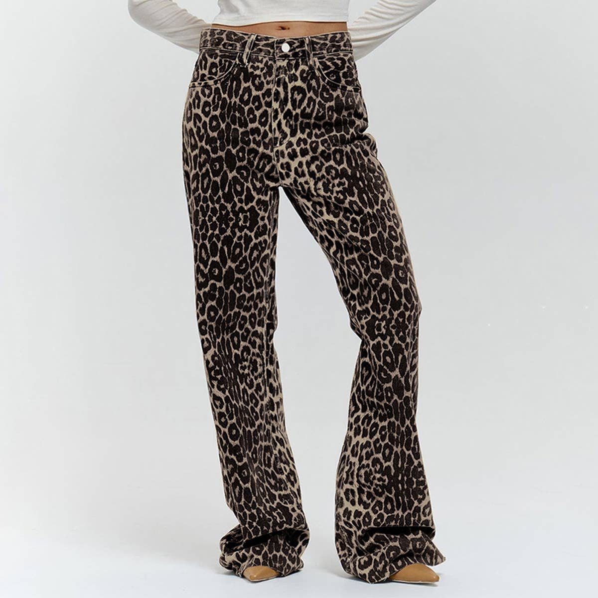 CWBLP1554_FASHION PERSONALITY LEOPARD PRINT WIDE LEG PANTS