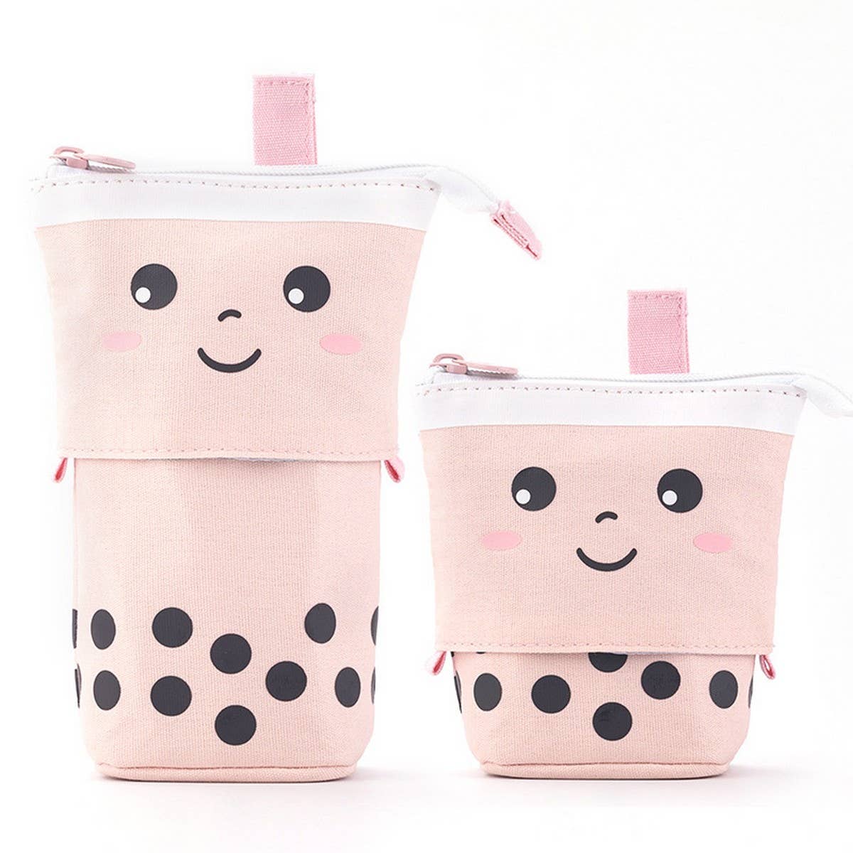 CUTE MILK TEA RETRACTABLE PULL-DOWN PENCIL BAG