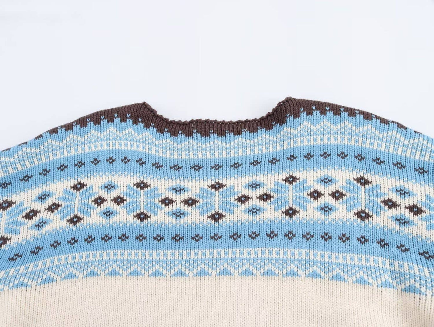 STYLISH BAGGY SLIMMING COLOR CONTRAST SWEATER