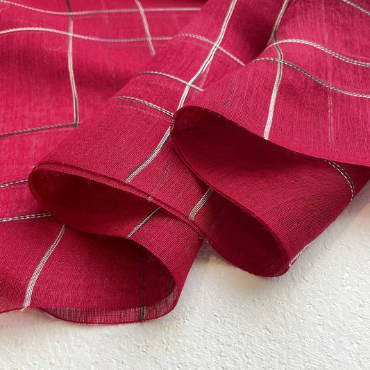 Minimal Stripe Silk Wool Scarf ? Lightweight Shawl