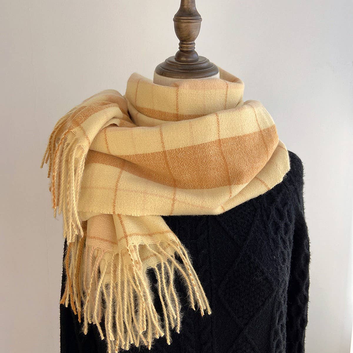 Plaid Scarf Shawl ??Classic Tartan Winter Wrap_CWASC1455