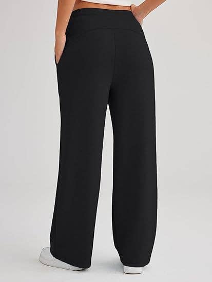 LACE-UP BAGGY HIGH-WAISTED WIDE-LEG PANTS