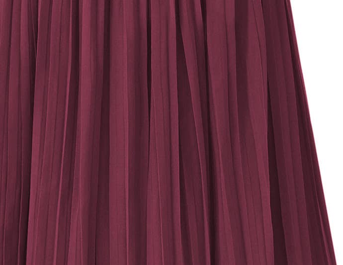 PLUS-SIZE PLEATED CHIFFON WIDE-LEG PANTS