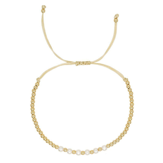 PEARL AND COLORED GOLD BEADED BRACELET_CWMM3810