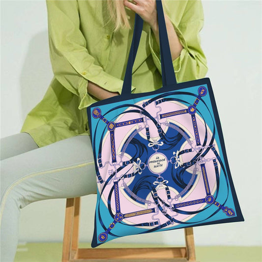 Belt Chain Canvas Tote Bag for Women_CWAB5127