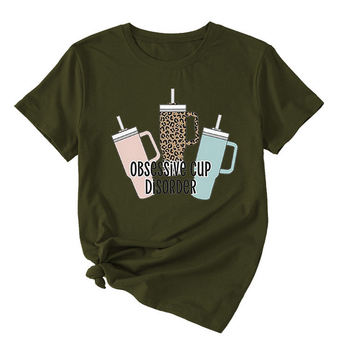 Casual Crew Neck Tee ??Coffee Lover Design_CWTTS1494