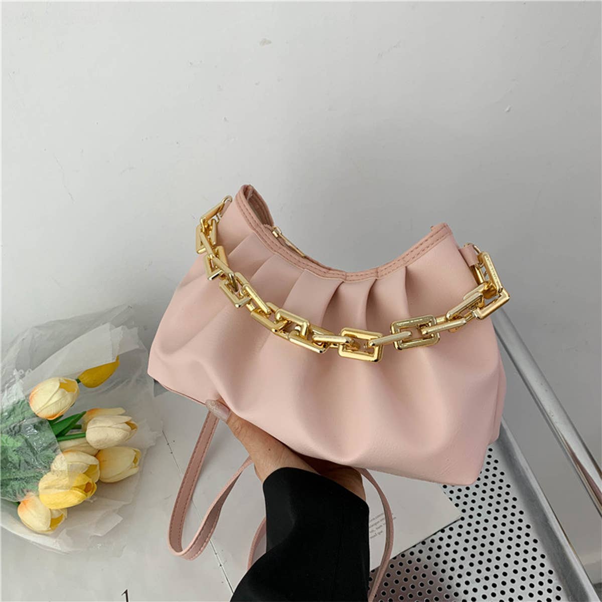 FASHION CHAIN STRAP HOBO BAG_CUAB0156