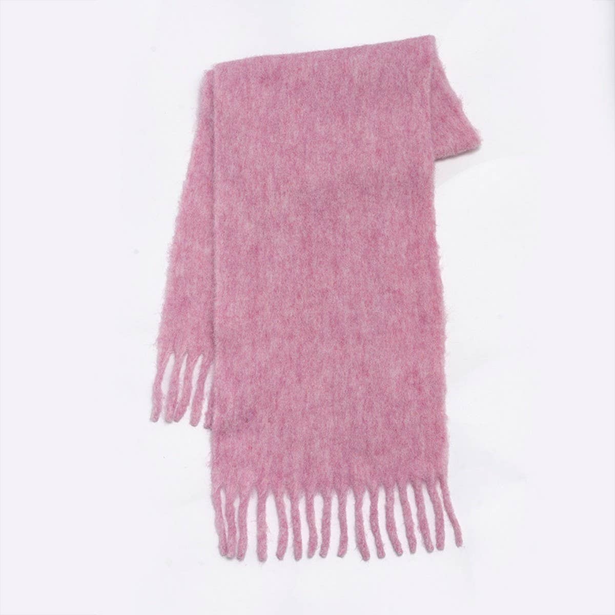 Gradient Loop Yarn Tassel Scarf for Winter