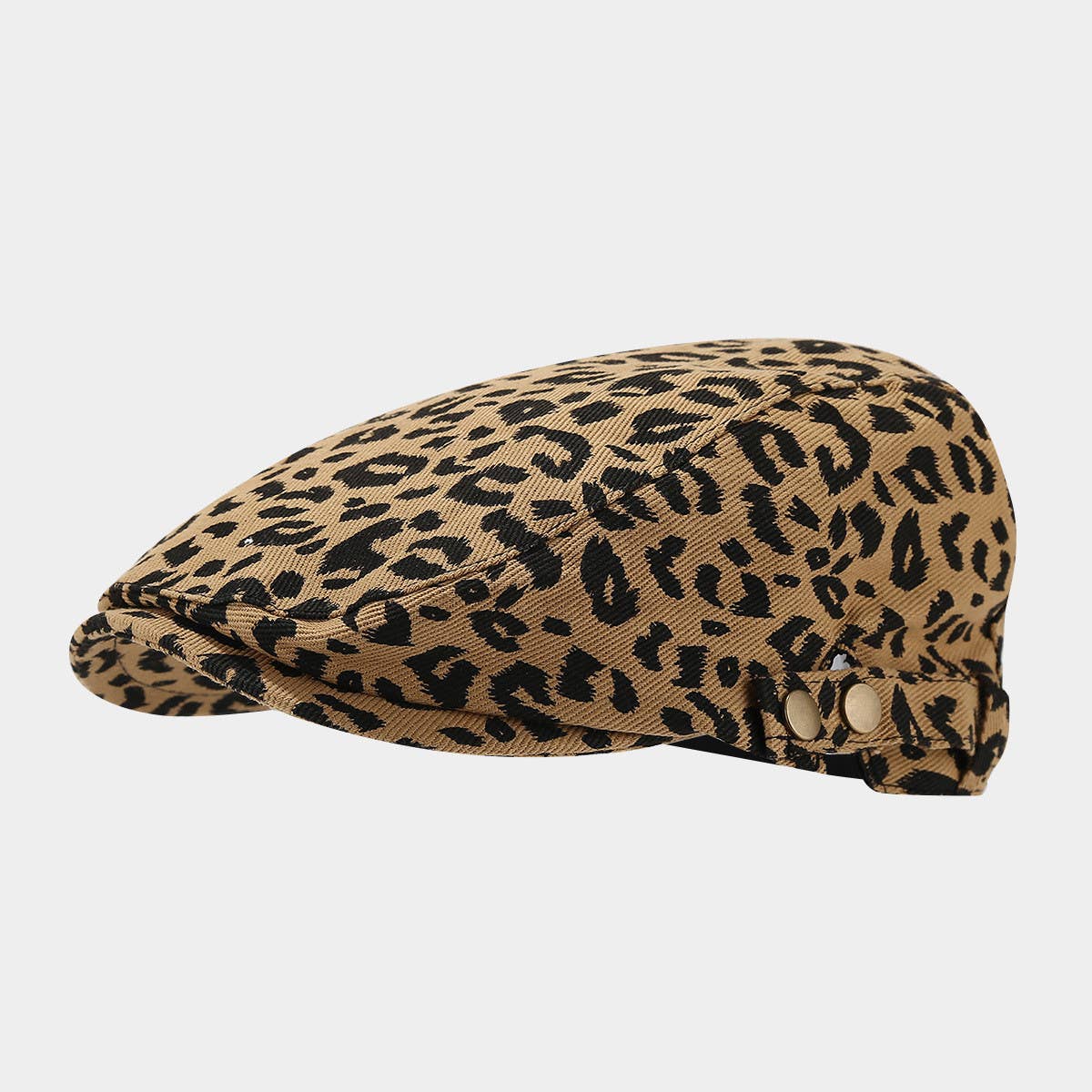 VINTAGE LEOPARD FLAT BERET_CWAH1630