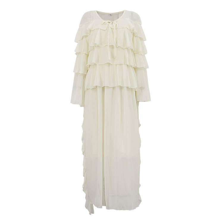 Layered design sense,elegant refined cake dress