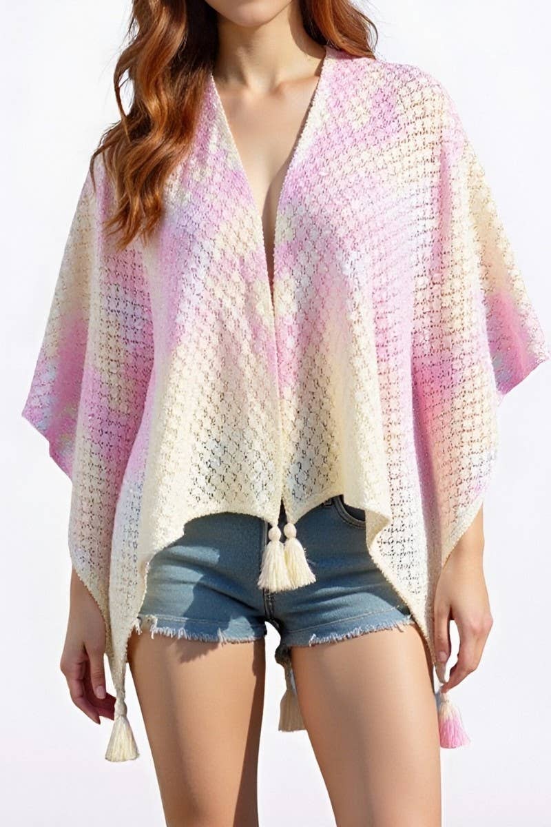 CWOCAL2352_BOHO CROCHET FRINGE COVER UP CAPE CARDIGAN